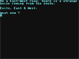 In game image of Mission X (Atlas Adventure) on the Commodore 64.