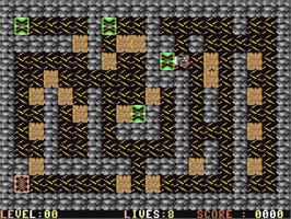 In game image of Move Out (CP Verlag) on the Commodore 64.