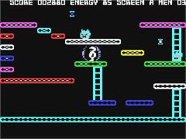 In game image of Mr. Robot and His Robot Factory on the Commodore 64.