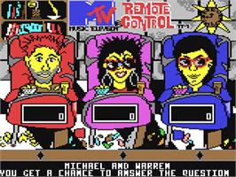 In game image of Mtv Remote Control on the Commodore 64.