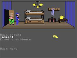 In game image of Murder On The Mississippi - The Adventures Of Sir Charles Foxworth on the Commodore 64.