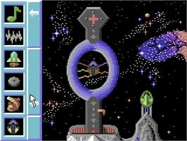 In game image of Mutants on the Commodore 64.
