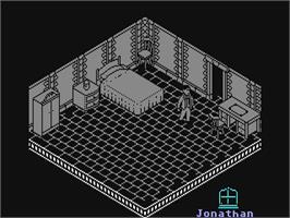 In game image of Nosferatu the Vampyre on the Commodore 64.
