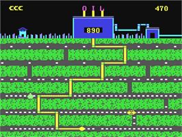 In game image of Oil's Well on the Commodore 64.
