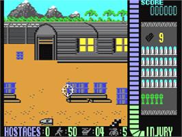 In game image of Operation Wolf on the Commodore 64.