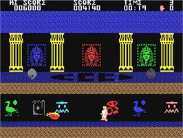 In game image of Orpheus In The Underworld on the Commodore 64.
