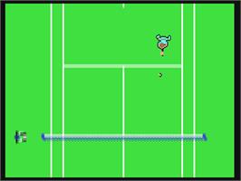 In game image of Passing Shot on the Commodore 64.