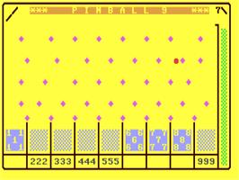 In game image of Pinball 9 - Flipper 9 on the Commodore 64.