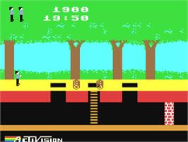 In game image of Pitfall! on the Commodore 64.