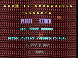 In game image of Planet Attack on the Commodore 64.