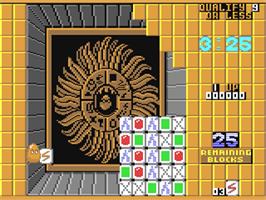 In game image of Plotting on the Commodore 64.