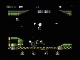 In game image of Polar Bear in Space on the Commodore 64.