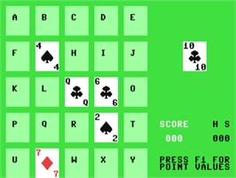 In game image of Power Poker (COMPUTE!) on the Commodore 64.