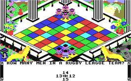 In game image of Powerplay: The Game of the Gods on the Commodore 64.