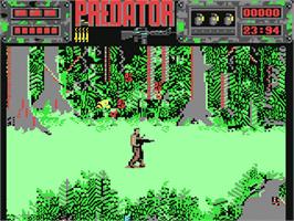 In game image of Predator on the Commodore 64.