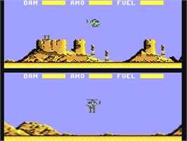 In game image of Protector (Rabbit Software) on the Commodore 64.