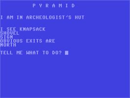 In game image of Pyramid, The (Atlas Adventure) on the Commodore 64.