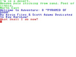 In game image of Pyramid Of Doom (Commodore) on the Commodore 64.