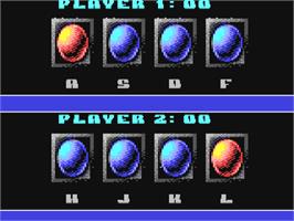 In game image of Reaction (Magic Disk 1991) on the Commodore 64.