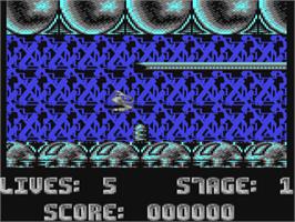 In game image of Reactor (64'er) on the Commodore 64.