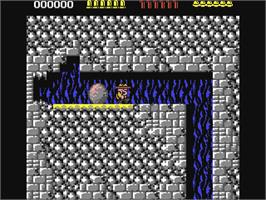 In game image of Rick Dangerous on the Commodore 64.