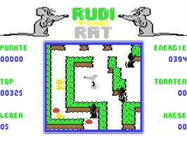 In game image of Rudi The Rat on the Commodore 64.