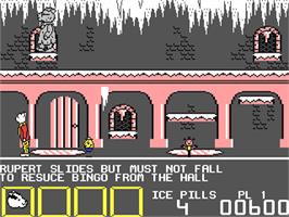 In game image of Rupert And The Ice Castle on the Commodore 64.