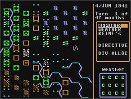 In game image of Russia - The Great War In The East 1941-1945 on the Commodore 64.