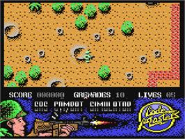 In game image of SAS Combat Simulator on the Commodore 64.