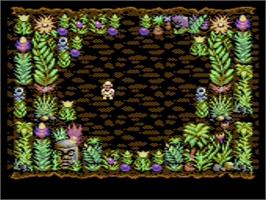 In game image of Sabre Wulf on the Commodore 64.