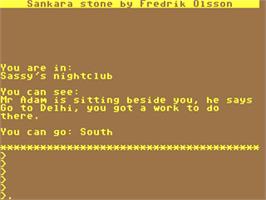 In game image of Sankara Stone on the Commodore 64.