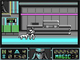 In game image of Shadow Dancer on the Commodore 64.