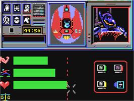 In game image of Shadowfire on the Commodore 64.