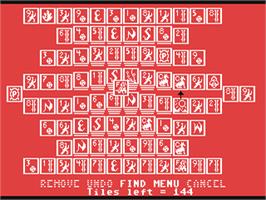 In game image of Shanghai on the Commodore 64.