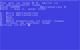 In game image of Sinbad and the Throne of the Falcon on the Commodore 64.