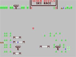In game image of Ski - The Seven Devils Ski Race on the Commodore 64.