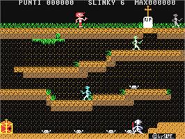 In game image of Slynky In Moroder on the Commodore 64.