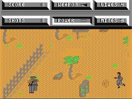 In game image of Soldier (Softgold / Rainbow Arts) on the Commodore 64.