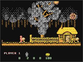 In game image of Soldier Of Fortune (English Software) on the Commodore 64.
