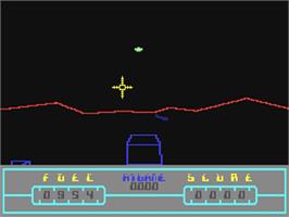 In game image of Space Gunner (Champion Software) on the Commodore 64.