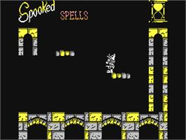In game image of Spooked on the Commodore 64.