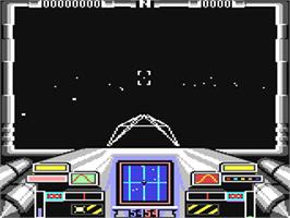 In game image of Starglider on the Commodore 64.