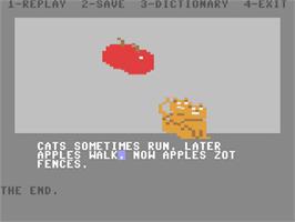 In game image of Story Machine on the Commodore 64.