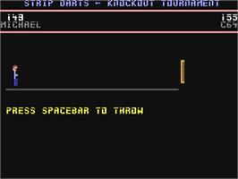 In game image of Strip Darts - Knockout Tournament on the Commodore 64.