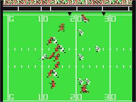 In game image of Superbowl Sunday on the Commodore 64.