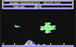In game image of Tanium on the Commodore 64.