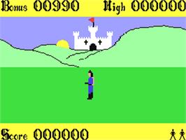 In game image of Taskmaster on the Commodore 64.