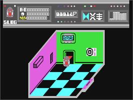 In game image of The Fifth Quadrant on the Commodore 64.