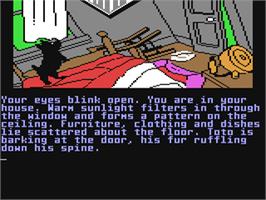 In game image of The Wizard of Oz on the Commodore 64.