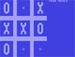 In game image of Tic-Tac-Toe (Input 64) on the Commodore 64.